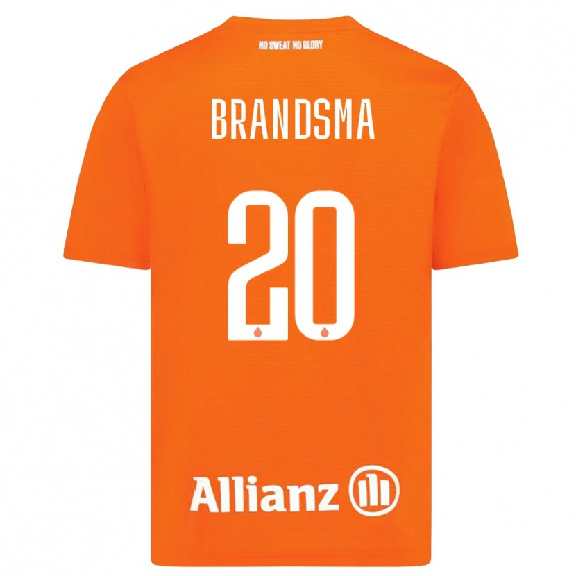 Danxen Män Ilke Brandsma #20 Orange Vit Målvaktströja 2025/26 T-tröja