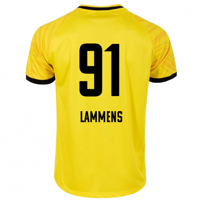 Danxen Män Senne Lammens #91 Gul Svart Målvaktströja 2025/26 T-tröja