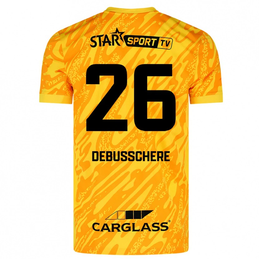 Danxen Män Vic Debusschere #26 Orange Gul Svart Målvaktströja 2025/26 T-tröja