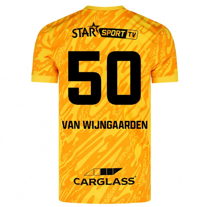 Danxen Män Maren Van Wijngaarden #50 Orange Gul Svart Målvaktströja 2025/26 T-tröja