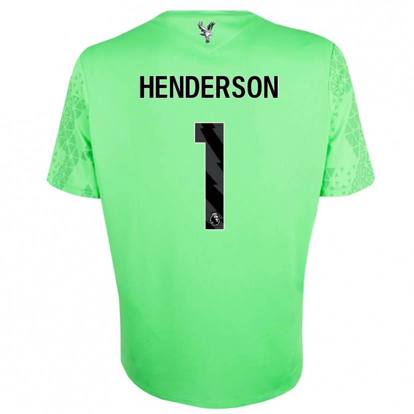 Danxen Män Dean Henderson #1 Grön Svart Målvaktströja 2025/26 T-tröja
