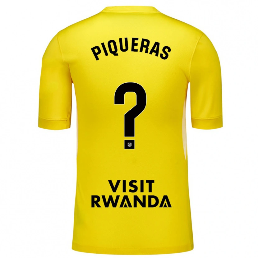 Danxen Män Diego Piqueras #0 Gul Svart Målvaktströja 2025/26 T-tröja