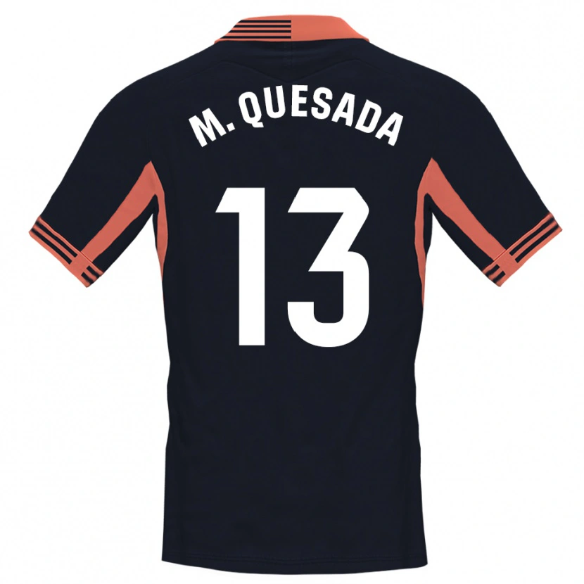 Danxen Män Montserrat Quesada Carrasco #13 Svart Vit Orange Målvaktströja 2025/26 T-tröja