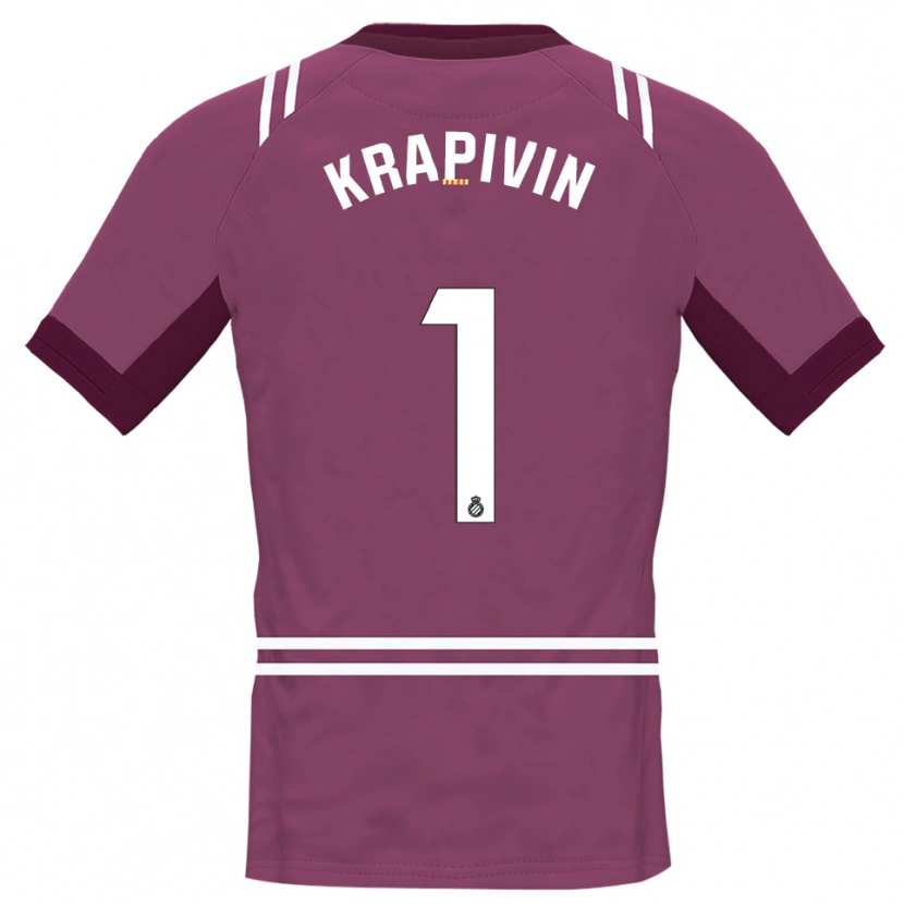 Danxen Män Yegor Krapivin #1 Burgundy Vit Målvaktströja 2025/26 T-tröja
