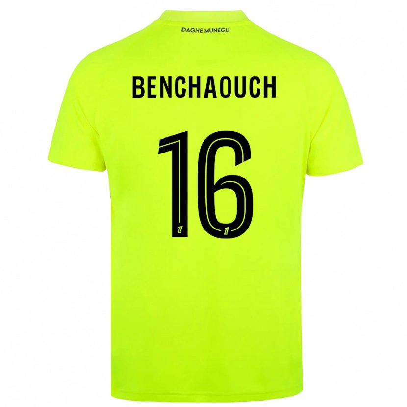 Danxen Män Yanis Benchaouch #16 Fluorescerande Grön Svart Målvaktströja 2025/26 T-tröja