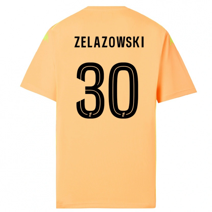 Danxen Män Bartosz Zelazowski #30 Ljus Orange Svart Målvaktströja 2025/26 T-tröja