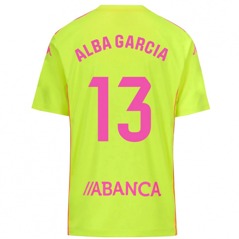 Danxen Män Lucía Alba García #13 Gul Grön Målvaktströja 2025/26 T-tröja