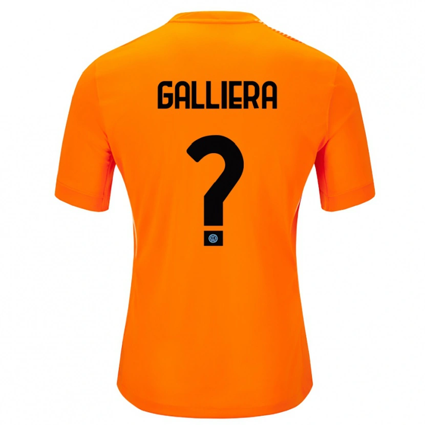 Danxen Män Carlo Galliera #0 Ljus Orange Svart Målvaktströja 2025/26 T-tröja