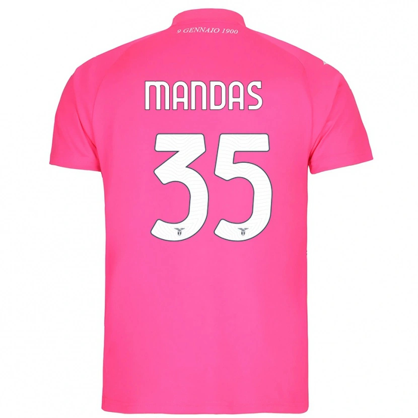 Danxen Män Christos Mandas #35 Djup Rosa Målvaktströja 2025/26 T-tröja