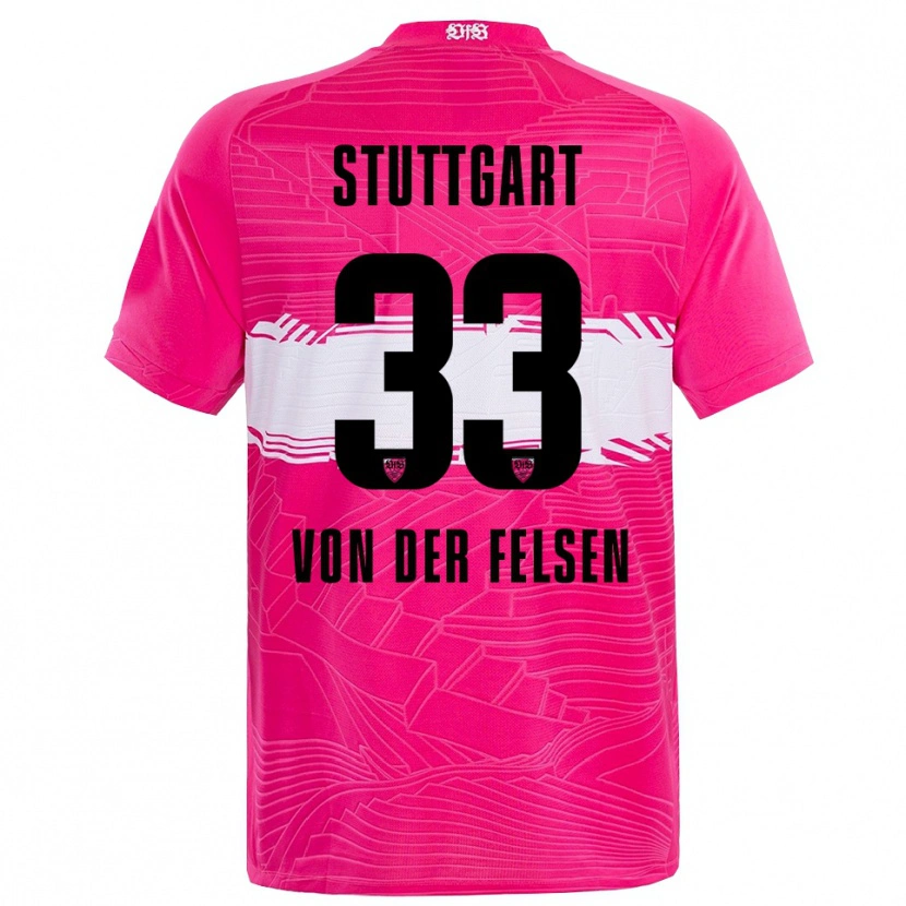 Danxen Män Jerik von der Felsen #33 Djup Rosa Svart Målvaktströja 2025/26 T-tröja