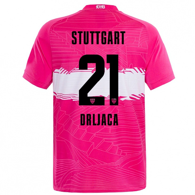 Danxen Män Stefan Drljaca #21 Djup Rosa Svart Målvaktströja 2025/26 T-tröja