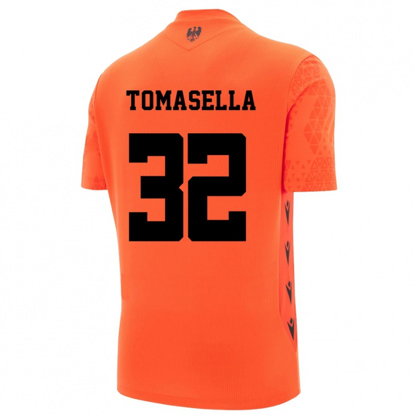 Danxen Män Mattia Tomasella #32 Mörk Orange Svart Målvaktströja 2025/26 T-tröja