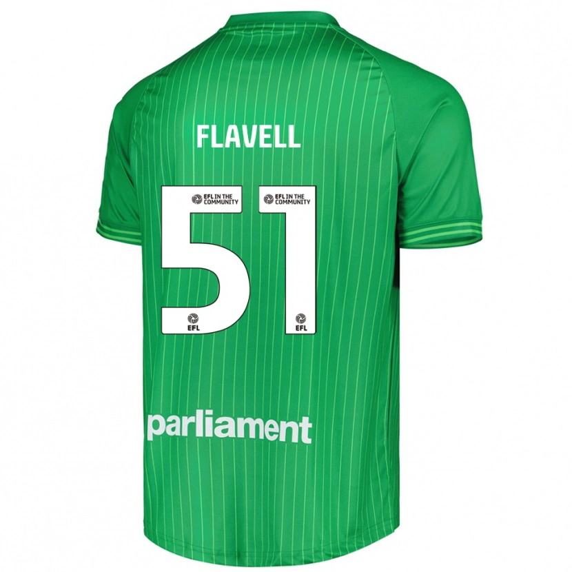 Danxen Män Kieren Flavell #51 Limegrön Målvaktströja 2025/26 T-tröja