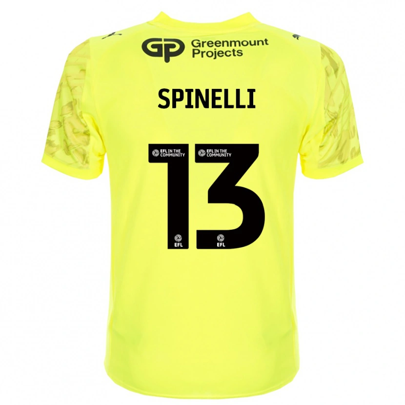 Danxen Män Matteo Spinelli #13 Fluorescerande Grön Svart Målvaktströja 2025/26 T-tröja