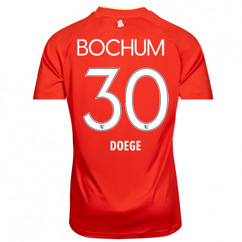 Danxen Män Leonie Doege #30 Röd Vit Målvaktströja 2025/26 T-tröja