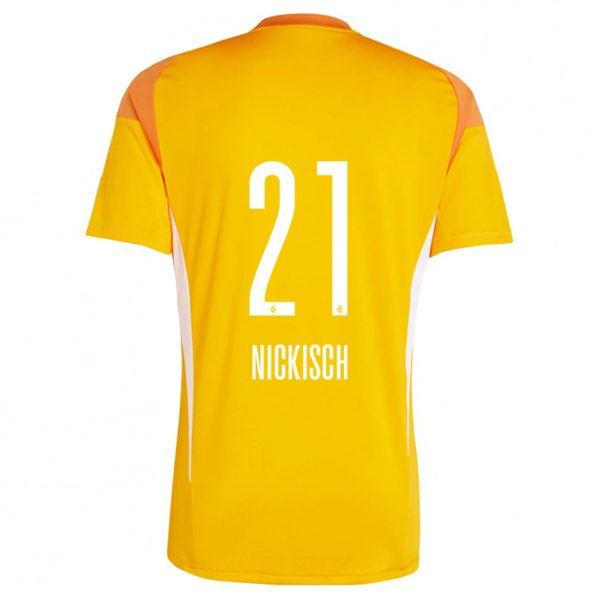 Danxen Män Jonas Nickisch #21 Gul Orange Målvaktströja 2025/26 T-tröja