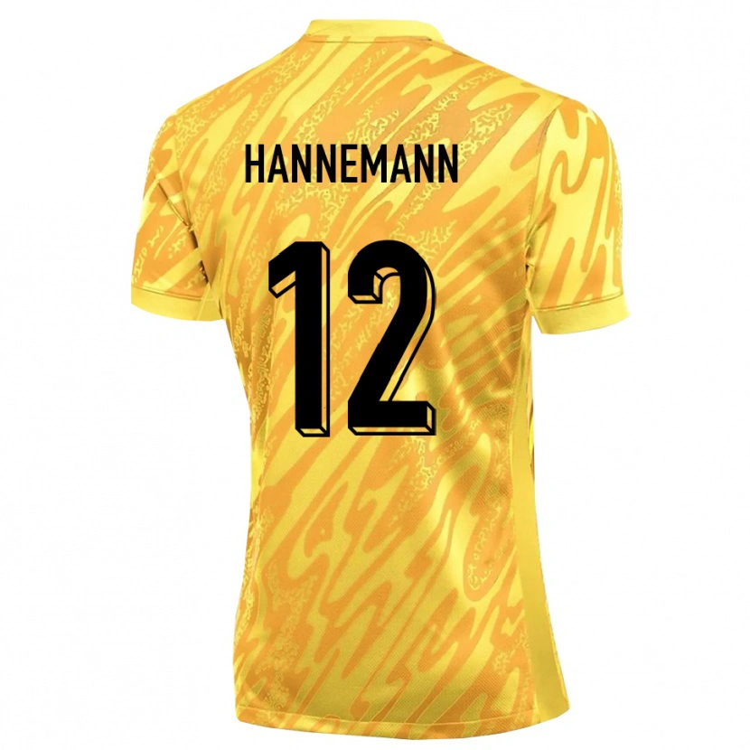Danxen Män Sören Hannemann #12 Gul Orange Målvaktströja 2025/26 T-tröja