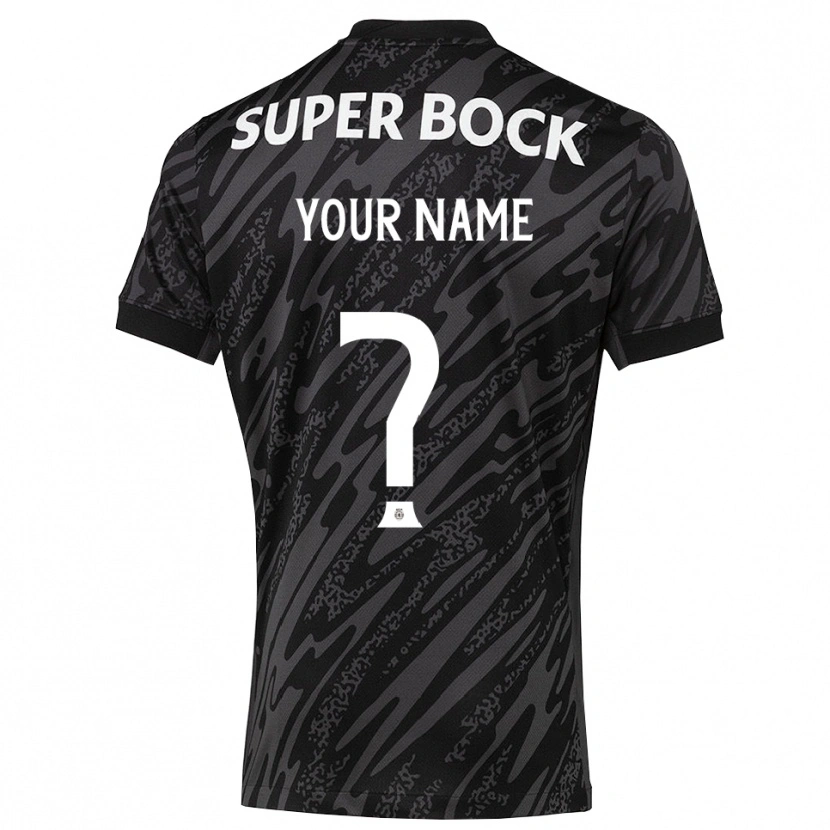 Danxen Män Sporting CP Grå Svart Vit Målvaktströja 2025/26 T-tröja