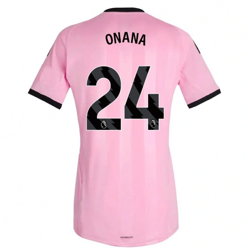 Danxen Män André Onana #24 Rosa Svart Målvaktströja 2025/26 T-tröja
