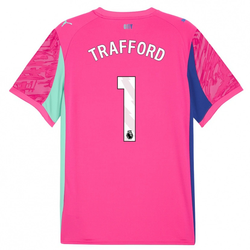 Danxen Män James Trafford #1 Rosig Rosa Målvaktströja 2025/26 T-tröja