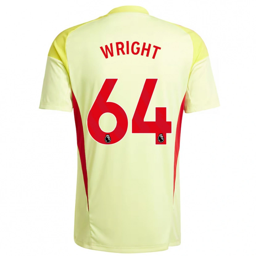 Danxen Män James Wright #64 Ljusgul Målvaktströja 2025/26 T-tröja