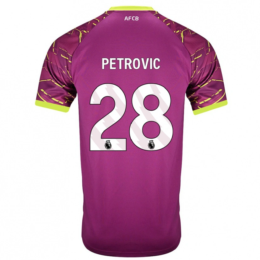 Danxen Män Djordje Petrovic #28 Mörk Magenta Målvaktströja 2025/26 T-tröja