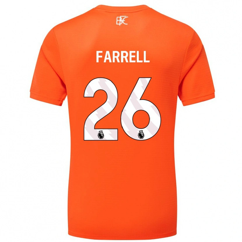 Danxen Män Lucy Farrell #26 Orange Vit Målvaktströja 2025/26 T-tröja