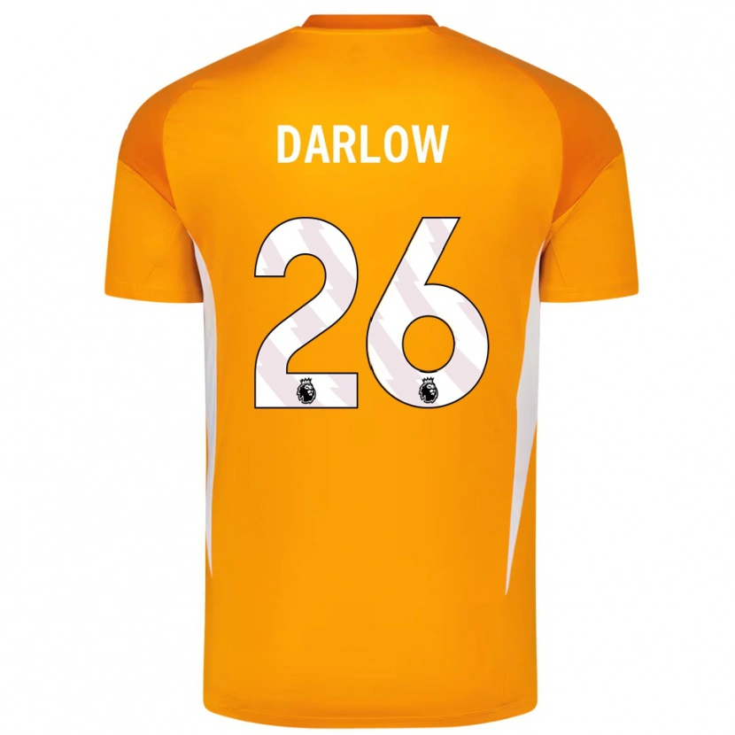 Danxen Män Karl Darlow #26 Orange Vit Målvaktströja 2025/26 T-tröja