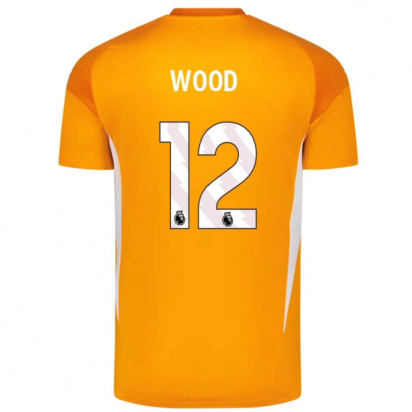 Danxen Män Oliver Wood #12 Orange Vit Målvaktströja 2025/26 T-tröja