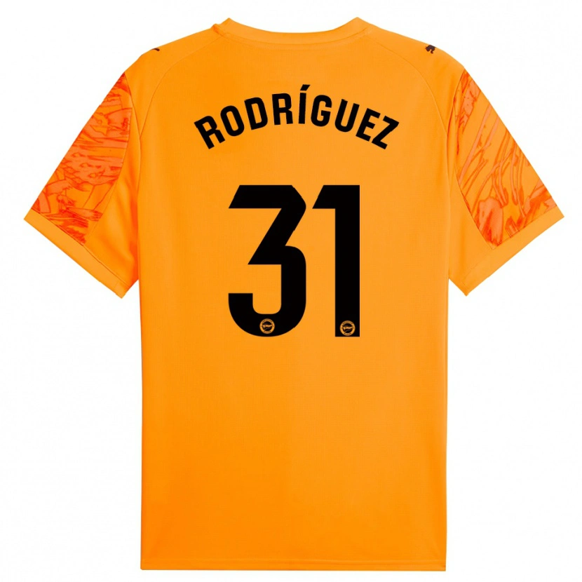 Danxen Män Adrián Rodríguez #31 Orange Svart Målvaktströja 2025/26 T-tröja