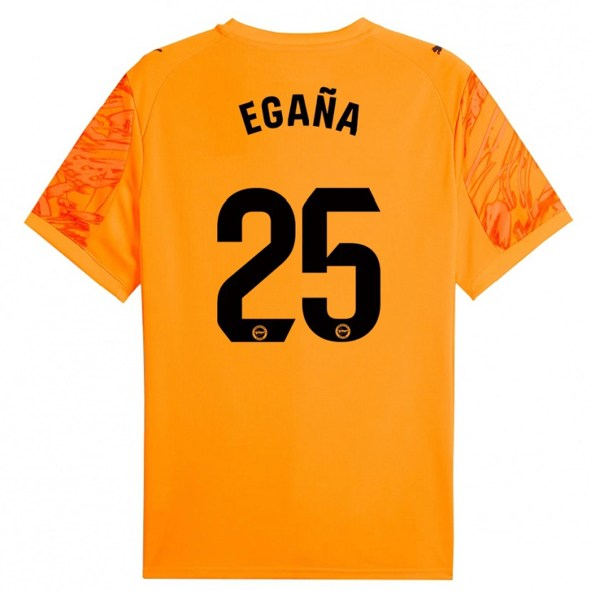 Danxen Män Eider Egaña #25 Orange Svart Målvaktströja 2025/26 T-tröja
