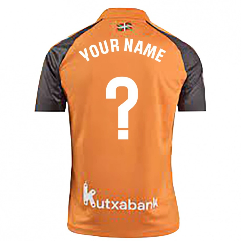 Danxen Män Real Sociedad Svart Orange Målvaktströja 2025/26 T-tröja