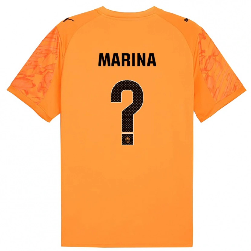 Danxen Män Marina Llacer Muñoz #0 Orange Svart Målvaktströja 2025/26 T-tröja