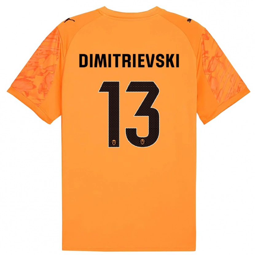 Danxen Män Stole Dimitrievski #13 Orange Svart Målvaktströja 2025/26 T-tröja