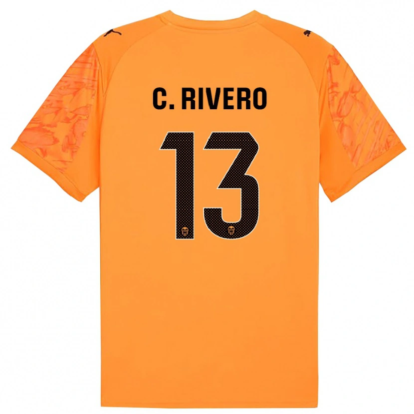 Danxen Män Cristian Rivero #13 Orange Svart Målvaktströja 2025/26 T-tröja