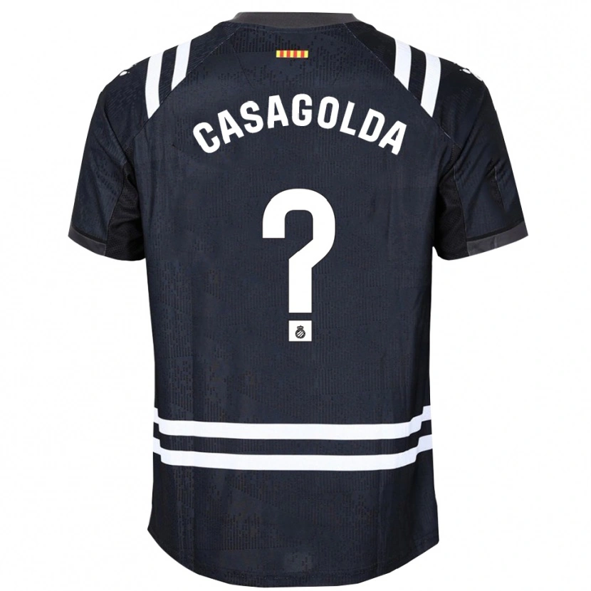 Danxen Män Pau Casagolda #0 Svart Vit Målvaktströja 2025/26 T-tröja