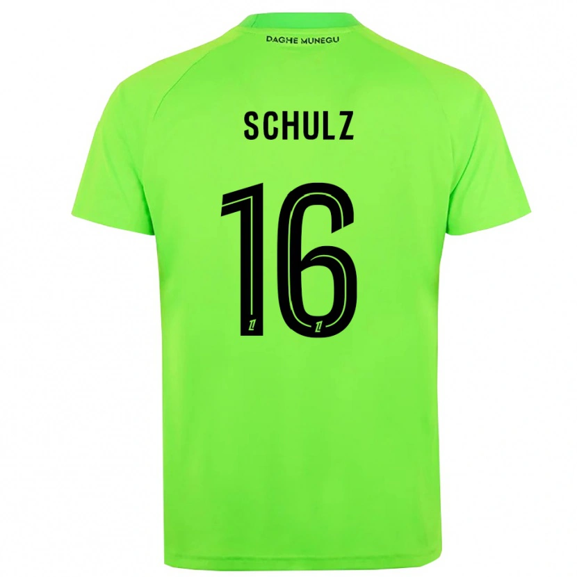 Danxen Män Ethan Schulz #16 Grön Svart Målvaktströja 2025/26 T-tröja