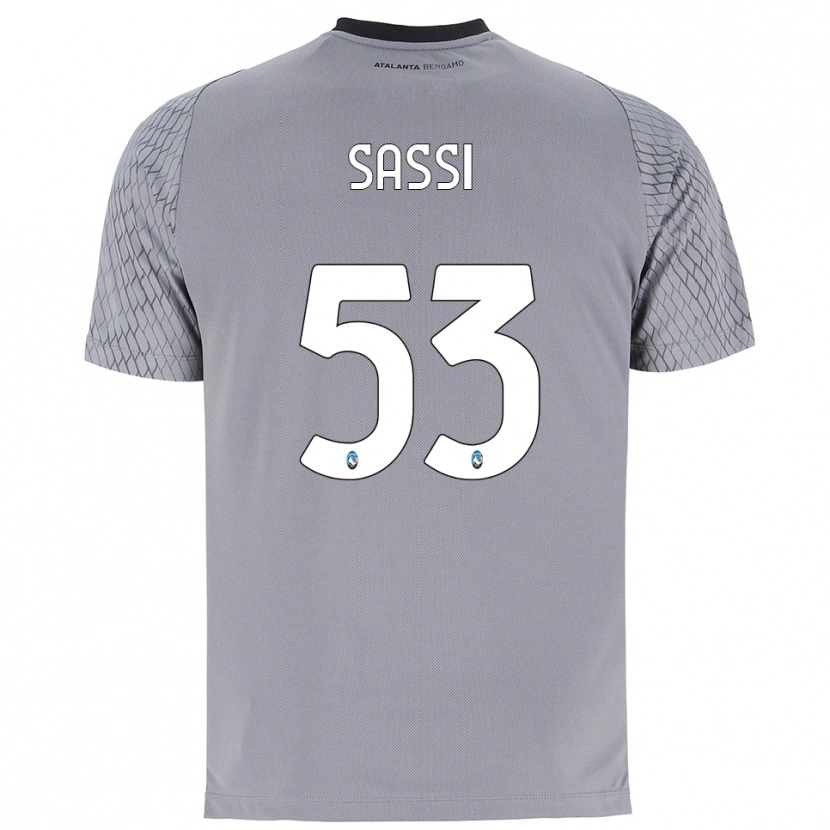 Danxen Män Jacopo Sassi #53 Grå Blå Röd Målvaktströja 2025/26 T-tröja