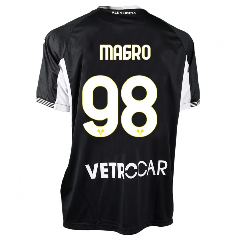 Danxen Män Federico Magro #98 Svart Vit Målvaktströja 2025/26 T-tröja