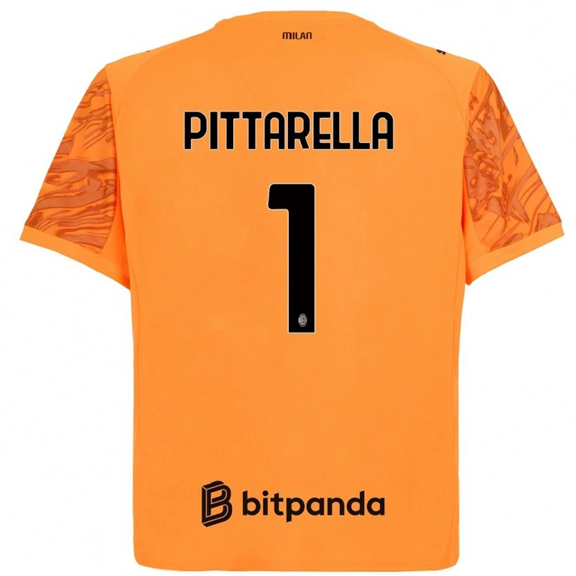 Danxen Män Matteo Pittarella #1 Orange Gul Svart Målvaktströja 2025/26 T-tröja