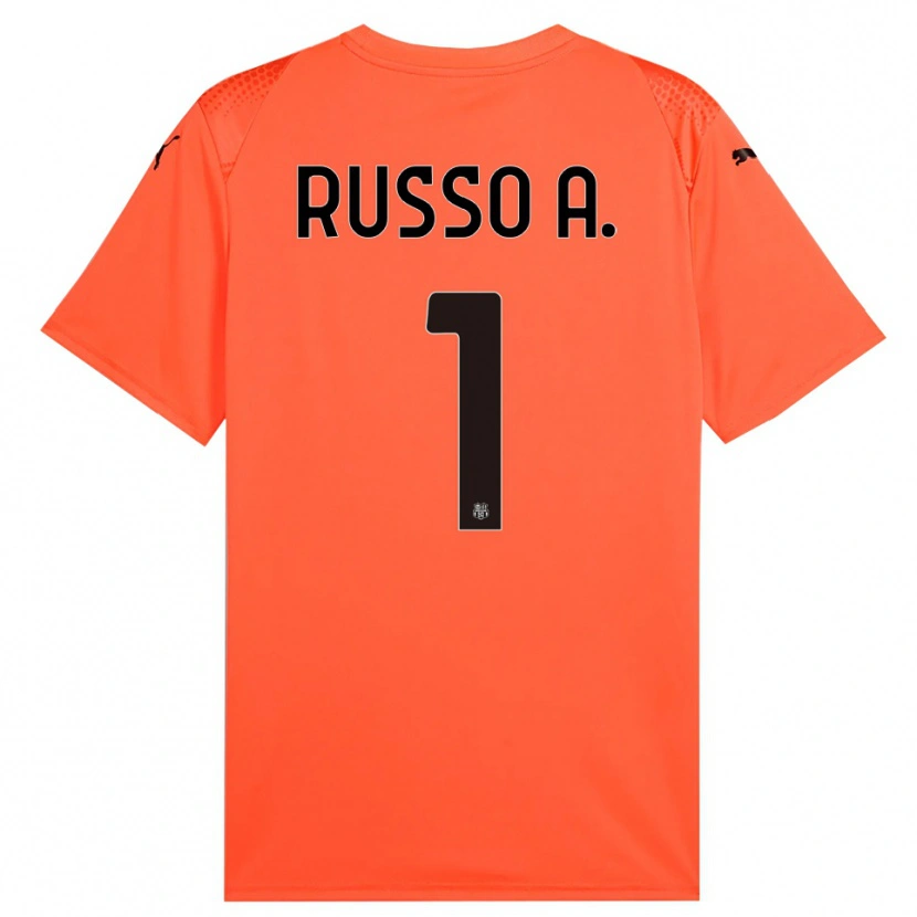 Danxen Män Alessandro Russo #1 Orange Svart Målvaktströja 2025/26 T-tröja