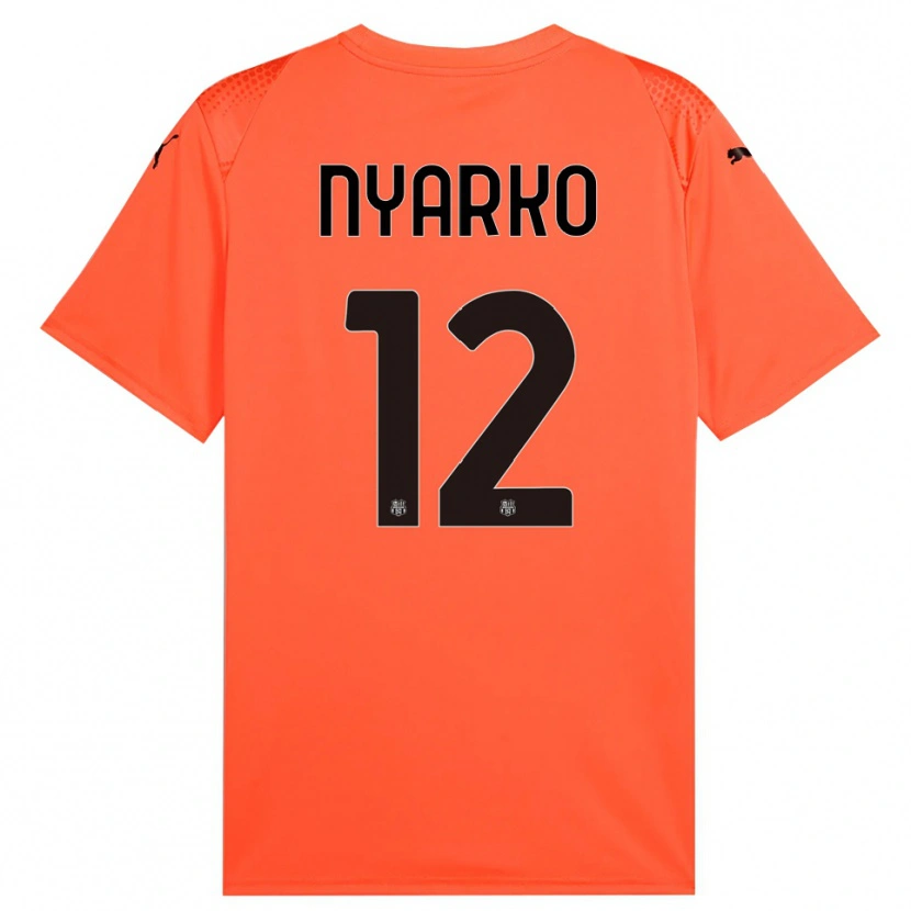 Danxen Män Lorenzo Nyarko #12 Orange Svart Målvaktströja 2025/26 T-tröja