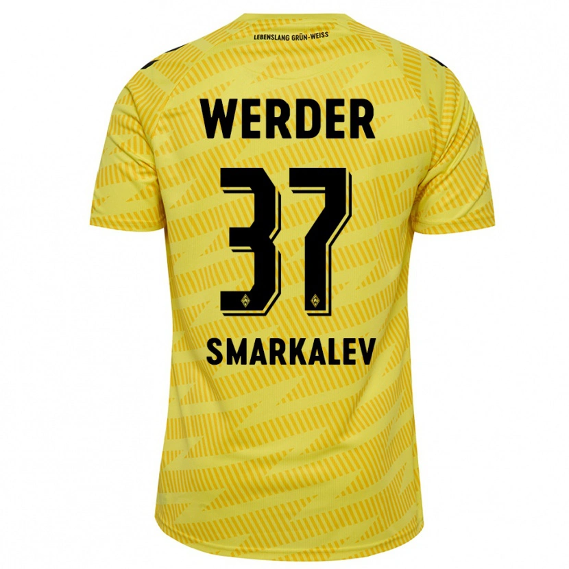 Danxen Män Stefan Smarkalev #37 Gul Svart Målvaktströja 2025/26 T-tröja