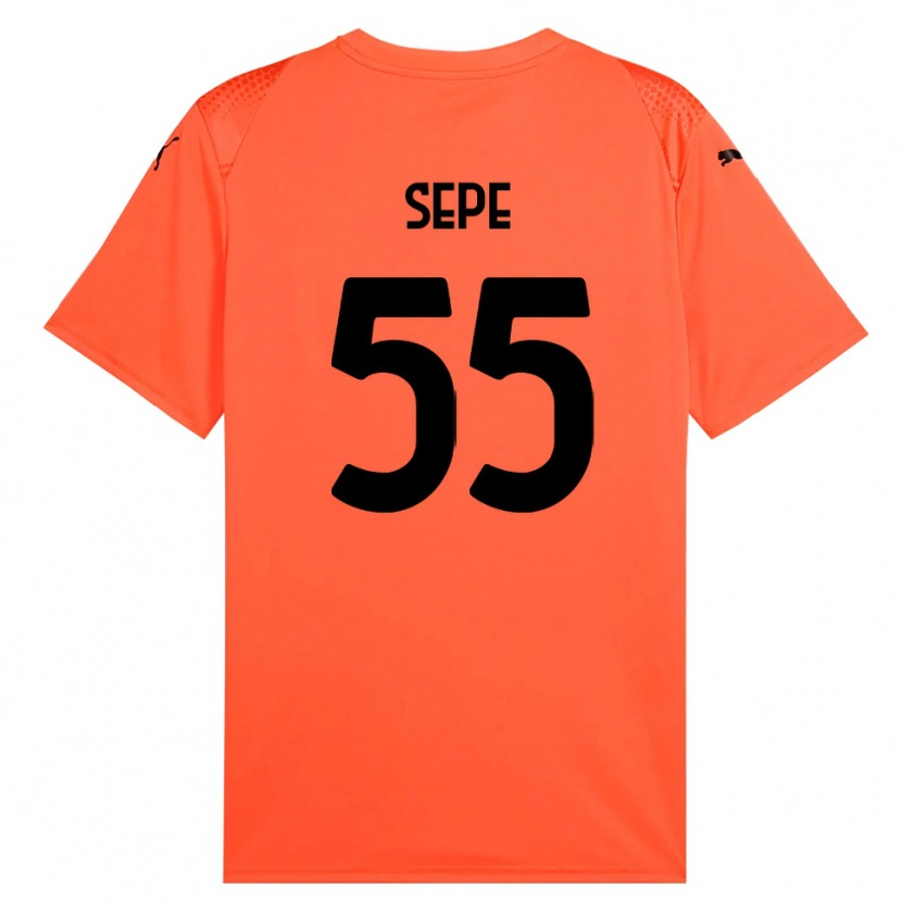 Danxen Män Luigi Sepe #55 Orange Svart Målvaktströja 2025/26 T-tröja