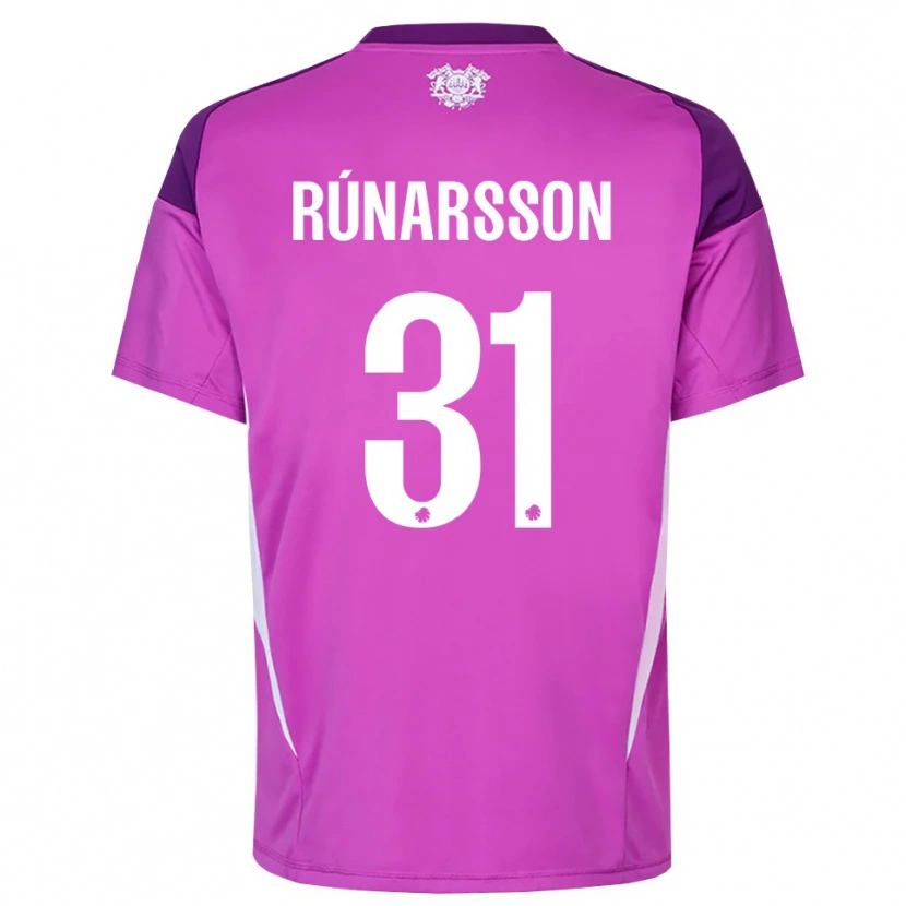 Danxen Män Rúnar Alex Rúnarsson #31 Lila Lila Vit Målvaktströja 2025/26 T-tröja