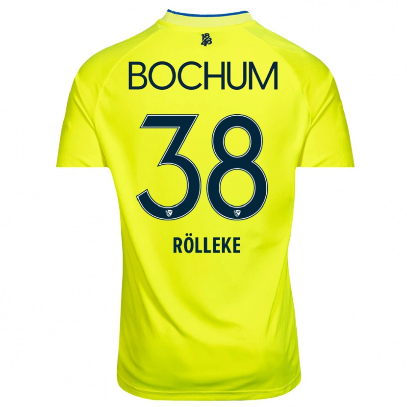 Danxen Män Hugo Rölleke #38 Gul Grön Målvaktströja 2025/26 T-tröja