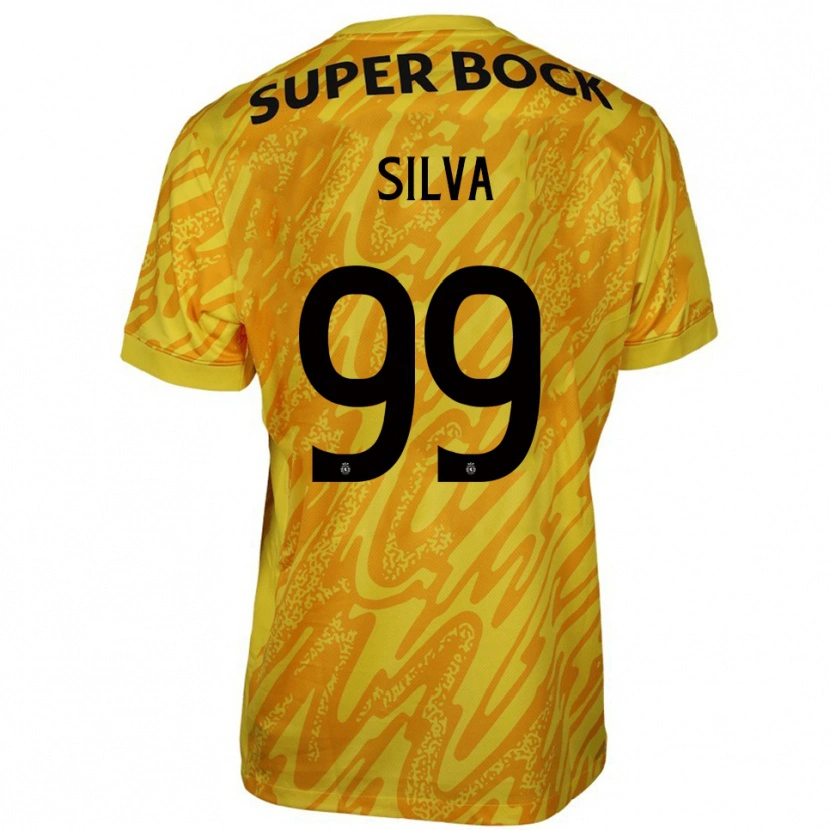 Danxen Män Francisco Silva #99 Gul Orange Målvaktströja 2025/26 T-tröja