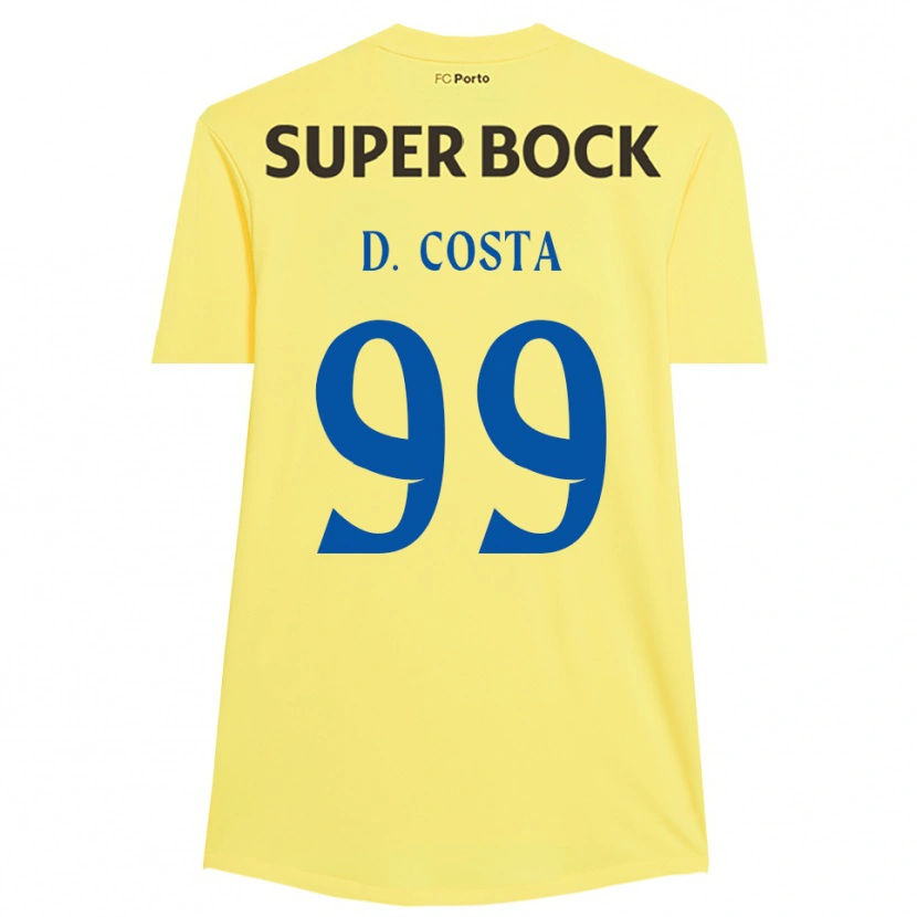 Danxen Män Diogo Costa #99 Ljusgul Svart Målvaktströja 2025/26 T-tröja