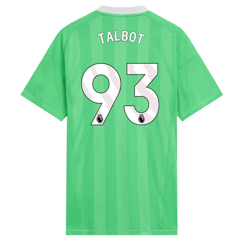 Danxen Män Jack Talbot #93 Ljusgrön Vit Målvaktströja 2025/26 T-tröja