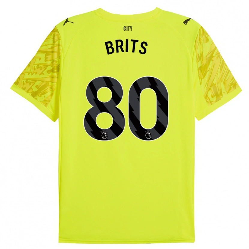 Danxen Män Spike Brits #80 Gul Orange Svart Målvaktströja 2025/26 T-tröja